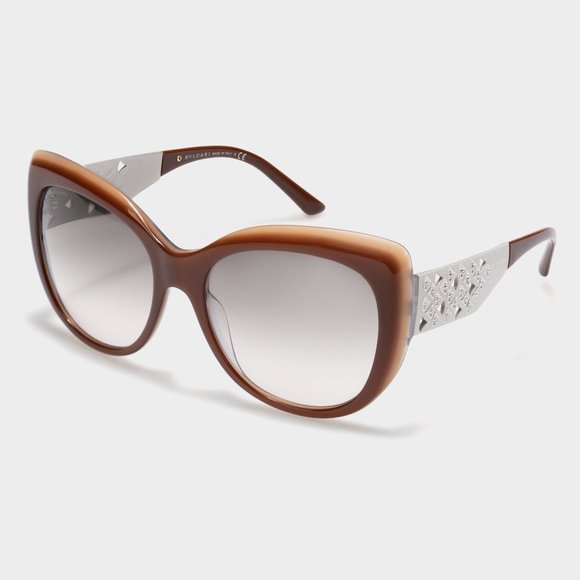 Bvlgari Brown Cat Eye Sunglasses - Picture 2 of 5